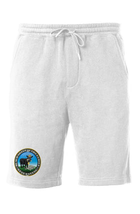 Gaimland Apparel Black Sheep Men's Collection- White Fleece Shorts- (A)
